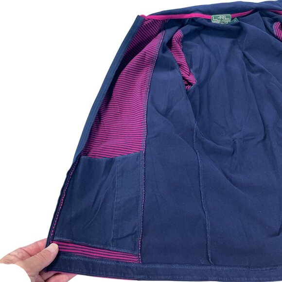 Lauren Ralph Lauren Active Womens Pink Blue Striped Full-zip Jacket Sz XL SKU 94 - Picture 11 of 13
